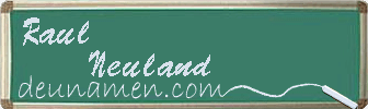 Raul Neuland Visitenkarte